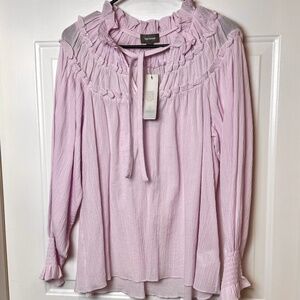 Sussan Lilac Ruffle Blouse